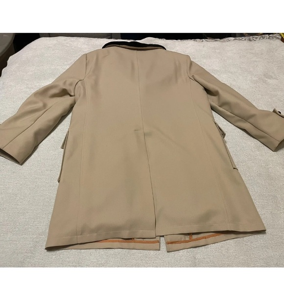 Vintage 70’s Sherpa Collar Tan Retro Coat - Men’s 42L - J.C. Penny Groovy - Picture 13 of 16